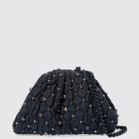 Maria La Rosa - Strass Mini Game Clutch - Navy